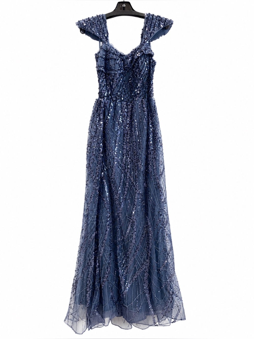 Catwalk Couture 60169 Purple and Blue Beaded Evening Gown